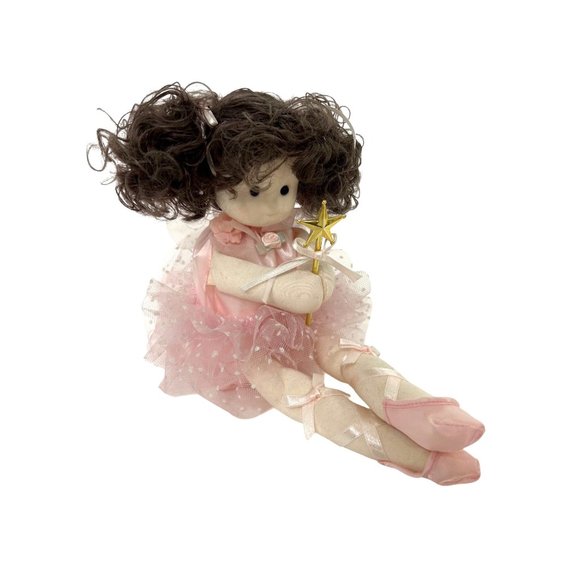 Erkeley Designs Ballerina Dancer Music Box  Doll Cuddle Kidz Moves Head Vintage - Picture 4 of 17
